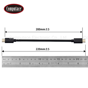 Black USB 3.0 Type-A to Type-C/ Type-C to Type-C PVC Charging <b>Cable</b> 20cm for <b>Computer</b> <b>Power</b> Bank and Portable Devices - Product Image 2