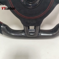 YTcarbon pour Golf MK6 GTI GTD r-line R Racing Style personnalisé volant LED en Fiber de carbone véritable