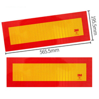 Autocollant réfléchissant de sécurité pour camion, marquage arrière haute intensité jaune-rouge pour véhicules lourds, signalisation de nuit réfléchissante