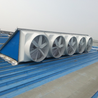 Ventilateur d'extraction axial mural 110V-415V électrique avec pales en fibre de verre SMC et acier, roulement à billes, fixation murale/fenêtre, personnalisable