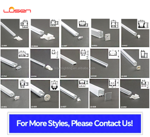 Profilo di alluminio striscia di luce montato su superficie armadio LED vetro lampada 16x16mm alluminio profilo di estrusione - Product Image 5