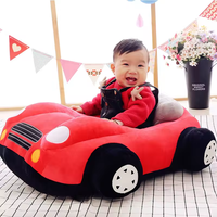 Sofá de asiento de apoyo para bebé/silla de aprendizaje para bebé en forma de coche suave de felpa/sofá cómodo para mantener la postura sentada