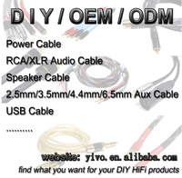 Audiophille Câble Aux Cord Wire YIVO XSSH Amplificateur CD Plaqué OFC Argent 2 Core 2RCA vers 2RCA Jack HIFI Lignes de Signal Câble Audio
