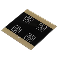 Fournisseur d'usine Interrupteur intelligent pour maison connectée avec écran d'affichage en verre, plaque en verre trempé pour chambre et salon