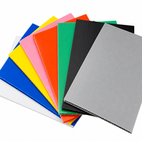 Feuille de plastique ondulé PP sur mesure, couleur et taille personnalisées, pour la fabrication de panneaux publicitaires et les séparateurs d'emballage