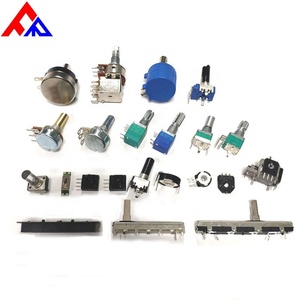 Potenciómetros Rotatorios de Bajo Costo al por Mayor para Fabricantes, Resistencias Variables de Metales y Plásticos, Resistencia de 10k-100k, Serie RK166 - Product Image 3