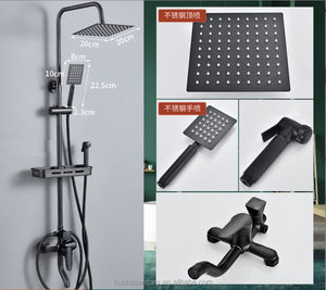 Ensemble <span class=keywords><strong>de</strong></span> robinets mitigeurs d'eau froide, salle <span class=keywords><strong>de</strong></span> bains, avec pomme <span class=keywords><strong>de</strong></span> pluie en laiton, robinet <span class=keywords><strong>de</strong></span> <span class=keywords><strong>douche</strong></span> <span class=keywords><strong>de</strong></span> bain européen - Product Image 2