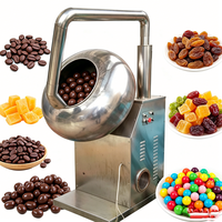 Machine d'enrobage de chocolat multifonctionnelle, petite capacité, pour confiseries, bonbons gélifiés et amandes, avec tambour de traitement alimentaire