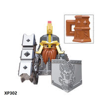 Figurines de Chevaliers Médiévaux en Mini Blocs de Construction, Accessoires d'Armes et d'Équipements, Scène MOC DIY, Ornement de Bureau à Collectionner