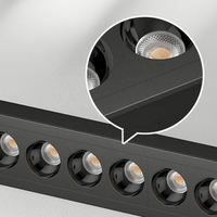 Mini spot encastré linéaire 3030, 6000K, aluminium, LED moderne, CRI élevé, dimmable, IP40, angle de faisceau 120°, UGR 10-19, haute efficacité