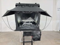 Tente de toit triangulaire en aluminium avec châssis, canal de drainage, charnière, chemin de charge, échelle, barre anti-éclatement, toile, fabrication OEM