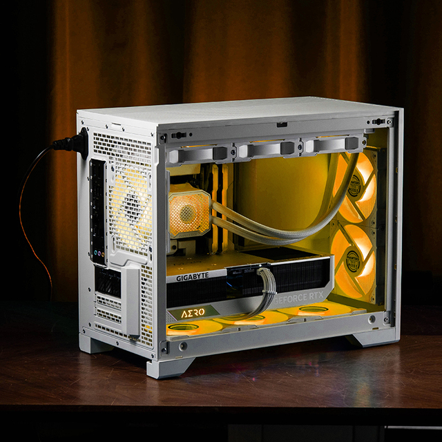New computer case Mid Tower  High-Airflow 3 Fans Pre-Installed Audio Cooling Computer Case Side Panel Window