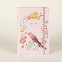 Carnet de luxe à couverture rigide ou carnet personnalisé pour femmes, carnet à fleurs Simple et mignon, personnalisé et promotionnel pour l'école