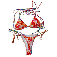Fabricant OEM néerlandais, impression personnalisée, design imprimé, bikinis micro sexy pour filles, maillots de bain pour femmes, vêtements de plage