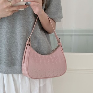 กระเป๋าสะพายทรงพระจันทร์เสี้ยวสีขาวแบบมีซิปสำหรับผู้หญิงใช้ในชีวิตประจำวันฤดูร้อนปี 2024 - Product Image 2