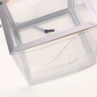 Fabricants chinois, vente en gros directe d'usine, emballages en PET, prix bas, boîtes cadeaux en plastique transparentes avec poignées simples