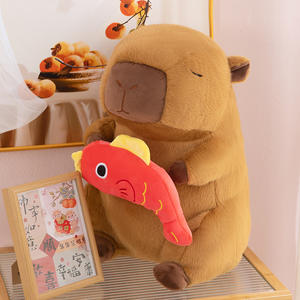 Peluche de Capibara Lucky <span class=keywords><strong>Koi</strong></span>, Juguete de Peluche Suave, Muñeco de Peluche Kawaii, Almohada de Peluche de Dibujos Animados, Regalo de Cumpleaños para Niños, Adultos y Amigos - Product Image 2