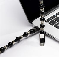 Câble de charge USB portable XTW OEM 3D 24 cm avec perles pour iOS et ordinateur (Type-C/Micro-USB)