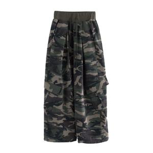 Wholesale Streetwear Camo Baggy Men's <b>Pants</b> High Waist Loose <b>Oversized</b> Sweatpants Flare Sweat Trackpants <b>Cargo</b> <b>Pant</b> Men - Product Image 3