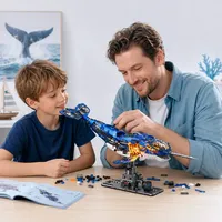 Meiji 13155 2026 Nouveau Kit de Modélisme MOC Animaux Marins Mécaniques Présentoir de Bureau Cadeaux d'Anniversaire pour Adultes Ensembles de Blocs de Construction 1228 Pièces