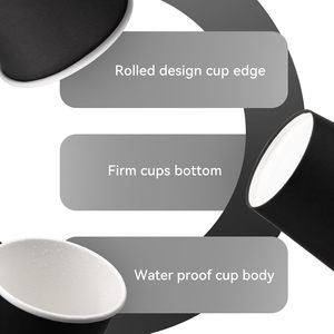 7 Oz phân hủy sinh học dùng một lần Cốc giấy trắng cà phê đen nóng/lạnh đồ uống Bộ đồ ăn cho các bên và các sự kiện - Product Image 5