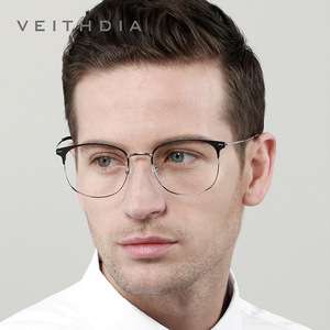 Veithdia Metal Full Rim Optical Glasses Frame Anti Blue Light Unisex Business Style <b>Medium</b> Size - Product Image 1