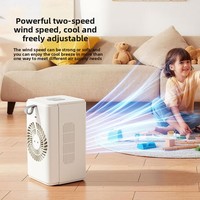Ventilateur humidificateur transfrontalier de nouvelle génération, rechargeable par USB, 2 vitesses, 5W, climatiseur de bureau compact pour un refroidissement efficace