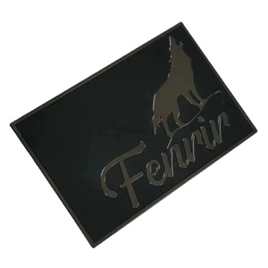 Benutzer definierte Spiegel oberfläche Silber Logo angehoben Edelstahl Radierung Logo Platte Malerei Metall Etiketten platte - Product Image 1