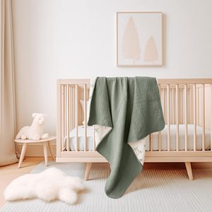 Mantas de bebé de muselina de algodón 100%, <span class=keywords><strong>manta</strong></span> de <span class=keywords><strong>cuna</strong></span> súper suave y ligera <span class=keywords><strong>para</strong></span> bebés, niños pequeños de 40 ''x 36'' <span class=keywords><strong>para</strong></span> ropa de cama de guardería - Product Image 6