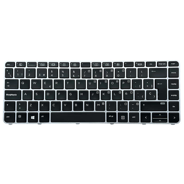 SP Spanish Backlit Laptop Keyboard for HP EliteBook 1040 G3 818252-A41 Keyboard New Black With Silver Frame