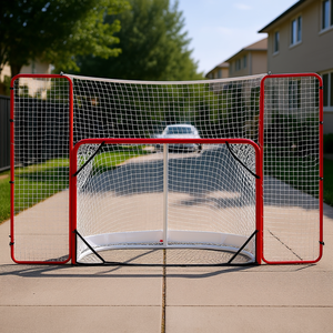 Portería de hockey callejero de acero de 72 pulgadas Db Wholesale con parachoques y objetivos, equipo de entrenamiento - Product Image 2