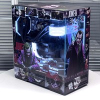 Joker and Harley Quinn Design Patterns Custom PC Case, Dual Full Side Tempered Glass ATX Tower PC Case Gaming Computer ATX Case