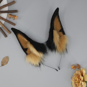 E0062 handmade sang trọng DOBERMAN Tai Headband cosplay truyện tranh con chó Tai động vật Tai - Product Image 4