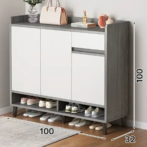 <span class=keywords><strong>Meuble</strong></span> <span class=keywords><strong>à</strong></span> chaussures en bois moderne et durable 2026, portable, 4 étagères réglables, <span class=keywords><strong>design</strong></span> peu encombrant <span class=keywords><strong>pour</strong></span> l'<span class=keywords><strong>entrée</strong></span> de la maison et l'extérieur - Product Image 4