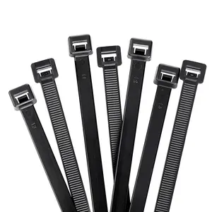 Bridas de nailon autoblocantes de 2,5*100mm con cremallera de plástico de fábrica profesional OEM, sujetadores mecánicos para gestión de cables