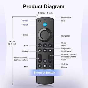 Télécommande vocale de remplacement pour Fire <span class=keywords><strong>TV</strong></span> Cube/Stick compatible avec <span class=keywords><strong>4K</strong></span> Max/<span class=keywords><strong>4K</strong></span> (1ère/2ème génération) (2ème/3ème génération)/Lite/HD - Product Image 2