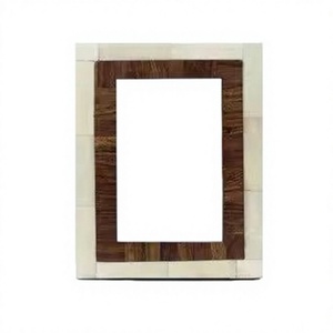 Cadre photo rectangulaire artisanal en bois écologique HASAN CRAFT, impression en relief, style rustique, pour table, affichage vertical - Product Image 1