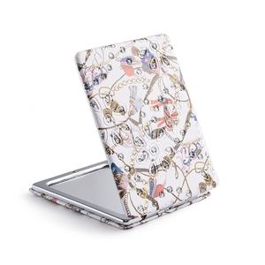 Customized Logo <b>Rectangle</b> Double Side Metal Pocket <b>Mirror</b> PU Leather Make up <b>Mirror</b> - Product Image 6