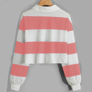 T-Shirt <span class=keywords><strong>Polo</strong></span> sportiva RG-Crop Top ragazze <span class=keywords><strong>manica</strong></span> <span class=keywords><strong>lunga</strong></span> 3 bottoni da <span class=keywords><strong>donna</strong></span> e da <span class=keywords><strong>donna</strong></span> con Splicing su misura t-Shirt <span class=keywords><strong>Polo</strong></span> - Product Image 5