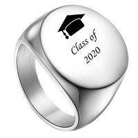 Customize Friendship Jewelry Wholesale Men der Stainless Steel Blank Ring Can Be Engraved