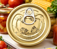 Approvisionnement d'usine 300 #   Couvre-boîte en fer blanc de qualité alimentaire de 72,9 mm, couvercle métallique pour boîte de conserve de maïs