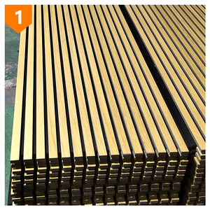 <span class=keywords><strong>Pannelli</strong></span> Acustici in <span class=keywords><strong>Legno</strong></span> a Griglia TianGe 3000*600mm <span class=keywords><strong>con</strong></span> Feltro Nero in PET, Fonoassorbenti ed Ecologici, per Pareti (Made in Thailand) - Product Image 1
