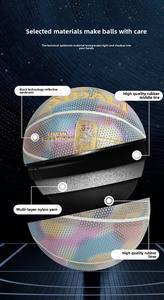 Enfants taille 5 & 7 boîte-cadeau gravée de <span class=keywords><strong>basket</strong></span>-ball phosphorescent pour garçons équipement d'entraînement adulte réfléchissant cadeau d'anniversaire - Product Image 2