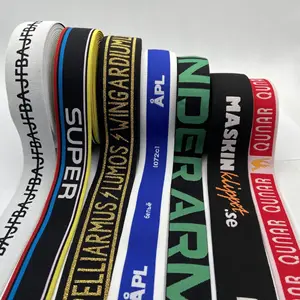 2023 Projetos personalizados Roupa Interior Impresso Elástica Cintura Elástica Jacquard Band