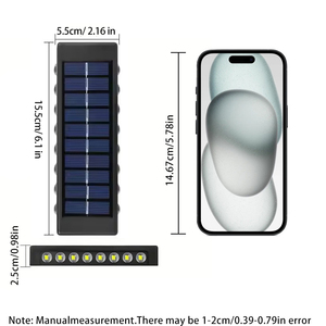 Lampe solaire LED décorative pour clôture, haute efficacité, écologique, 3500K blanc chaud, batterie au lithium, éclairage paysager automatique - Product Image 3