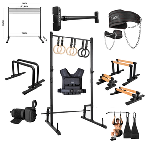 Equipo de <span class=keywords><strong>Calistenia</strong></span> XLAN, Estación de Flexiones con Ancho y Altura Ajustables, <span class=keywords><strong>Barra</strong></span> de Dominadas para Puerta, Paralelas para Tríceps, Soporte para Flexiones, Paralelas - Product Image 2