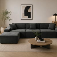 Canapé modulable sans structure en forme de L, fauteuil lounge moderne pour salon, canapé compressé en gros