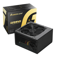Alimentation électrique de bureau/serveur GREENLEAF 80 Plus certifiée ATX 500W, PFC actif, 100-240V AC, ventilateur noir de 120 mm, cordon d'alimentation de 1,2 m, 20+4 broches