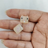 Perles carrées de 14 mm en forme d'ours de dessin animé peintes pour la fabrication artisanale de stylos perlés, chaînes de téléphone portable, pendentifs et accessoires de bijoux en gros