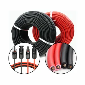 Solar Panel Extension Cable 1000V-1500V DC cable 10sqmm 10mm2 pv solar wire PV1F Photovoltic cable for solar system